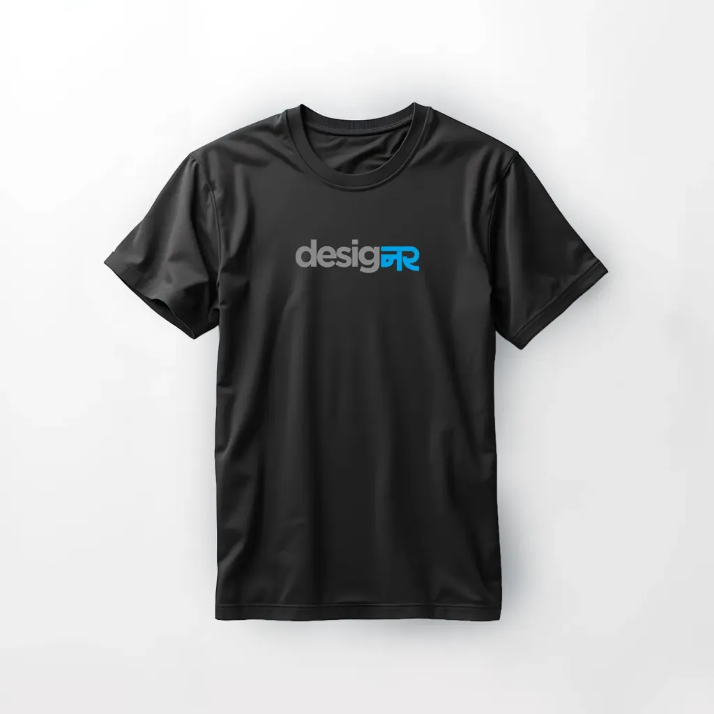 “Designer” Modern Creative Minimal Tee (Black, XS)